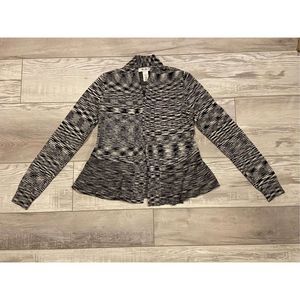 WHBM ladies zip up peplum cardigan sweater/jacket  size XS￼